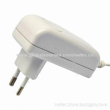 External 15W EU Plug-in Switching Power Supply, 100-240V AC, 50/60Hz, ErP, CEC Level V, MEPS IV